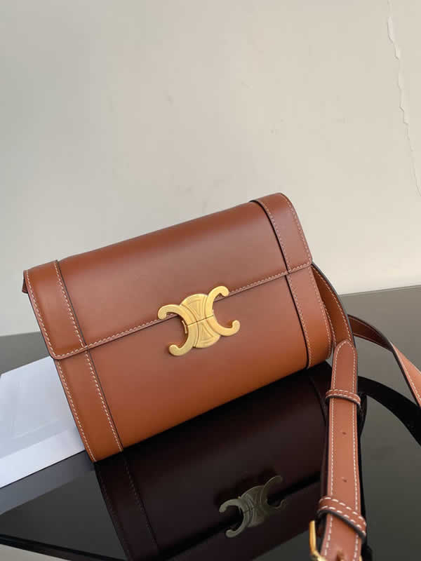 Replica New Discount Celine Triomphe Woc Khaki Messenger Bag With 1:1 Quality